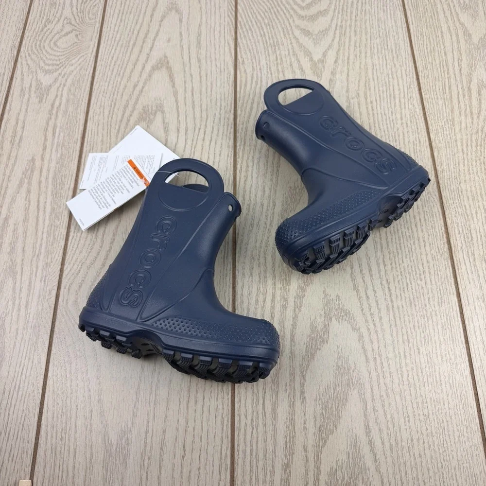 Crocs Kids’ Handle It Rain Boots c9 Navy Blue $45 Children's Shoes